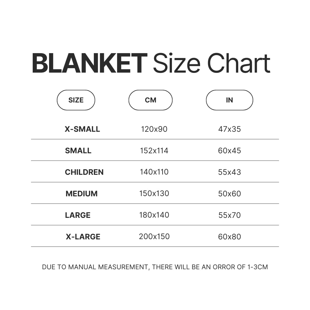 Blanket Size Chart - Destiny 2 Merch