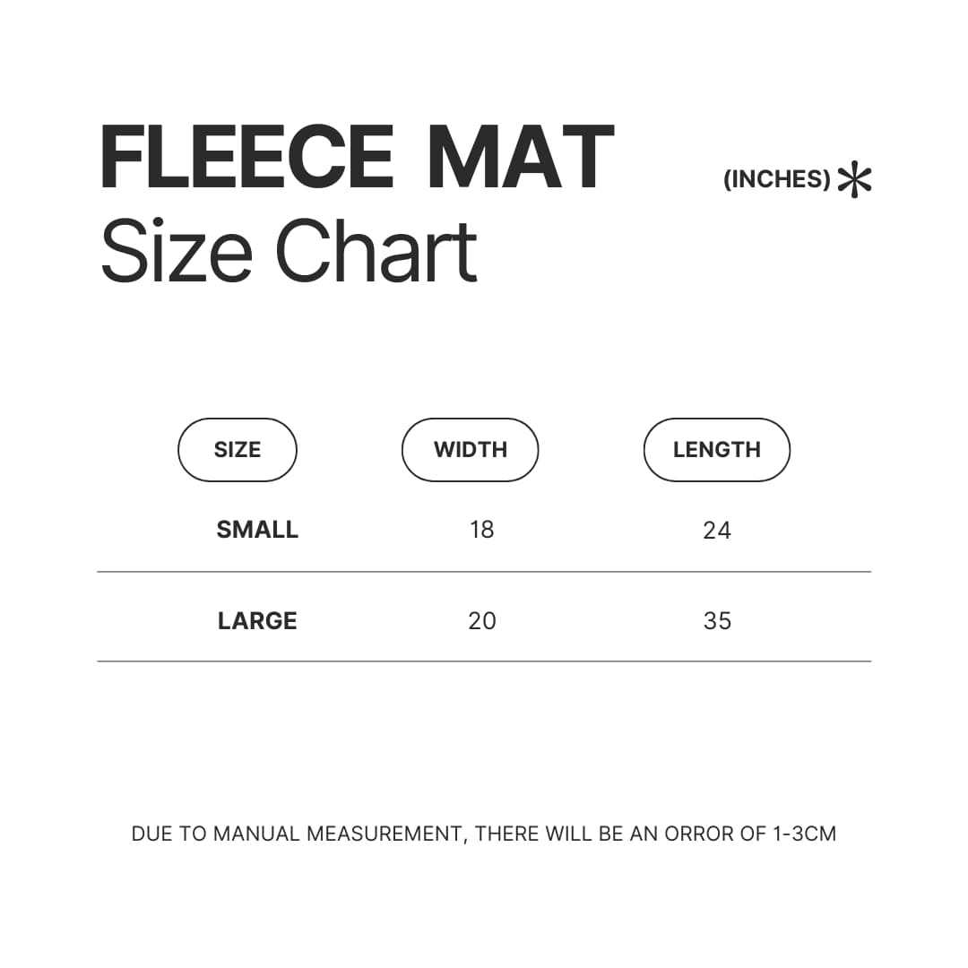 Fleece Mat Size Chart - Destiny 2 Merch