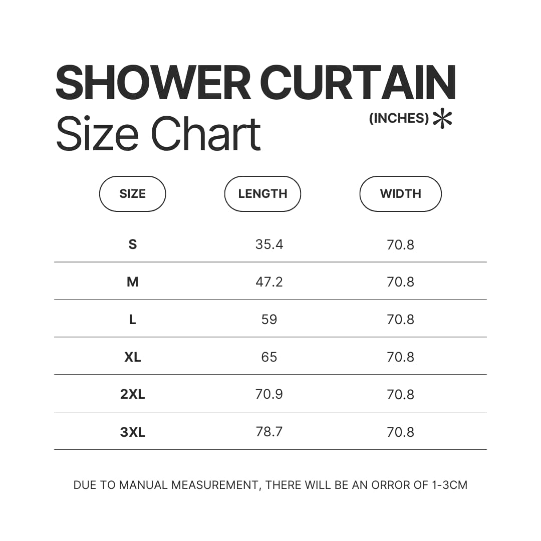 Shower Curtain Size Chart - Destiny 2 Merch