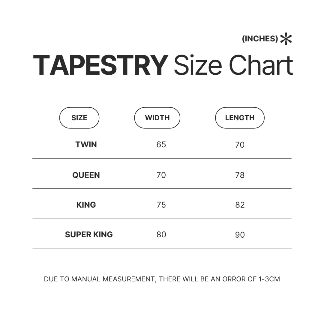 Tapestry Size Chart - Destiny 2 Merch